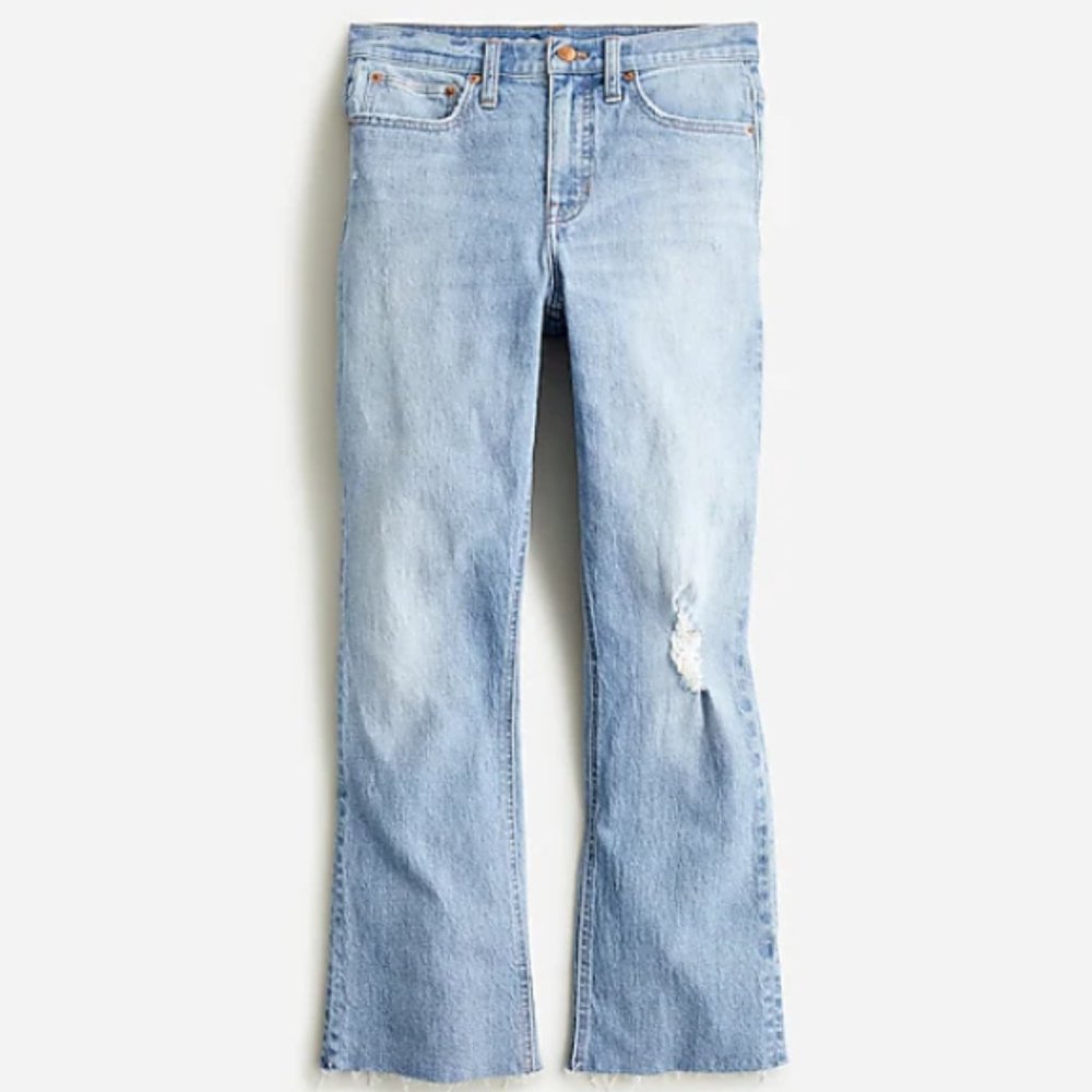 NWT J. Crew Demi-Boot Crop Jeans in Windsurf Wash